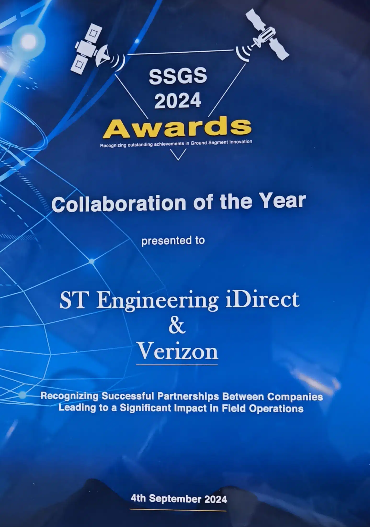 SSGS Award - iDirect & Verizon